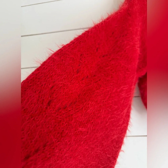 NWOT Free People Flurry Sweater in Red Size L - Picture 6 of 9